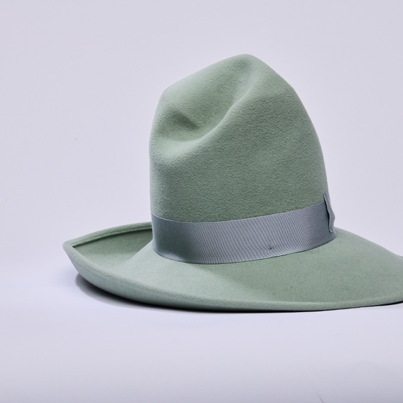 Gucci Green Mint Wide Brim Felt Fedora‎ Hat (Tall) main image 7